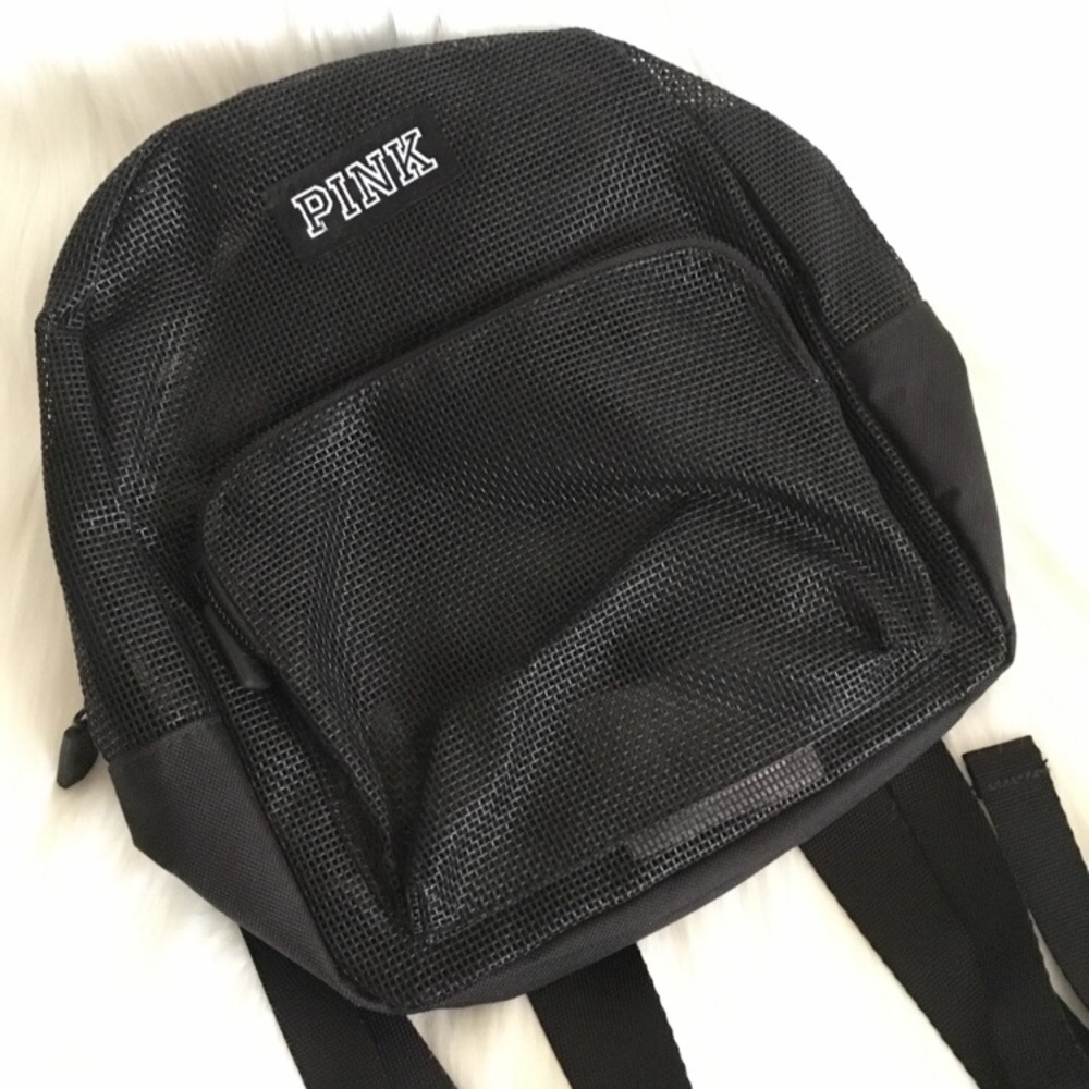 NWT PINK VS Mini Mesh Backpack - Picture 3 of 8